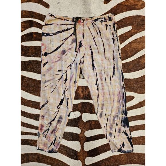 SKIDZ Original Womens Multicolor Tie-Dye Drawstring Pockets Ankle Pants One Size - Picture 1 of 6
